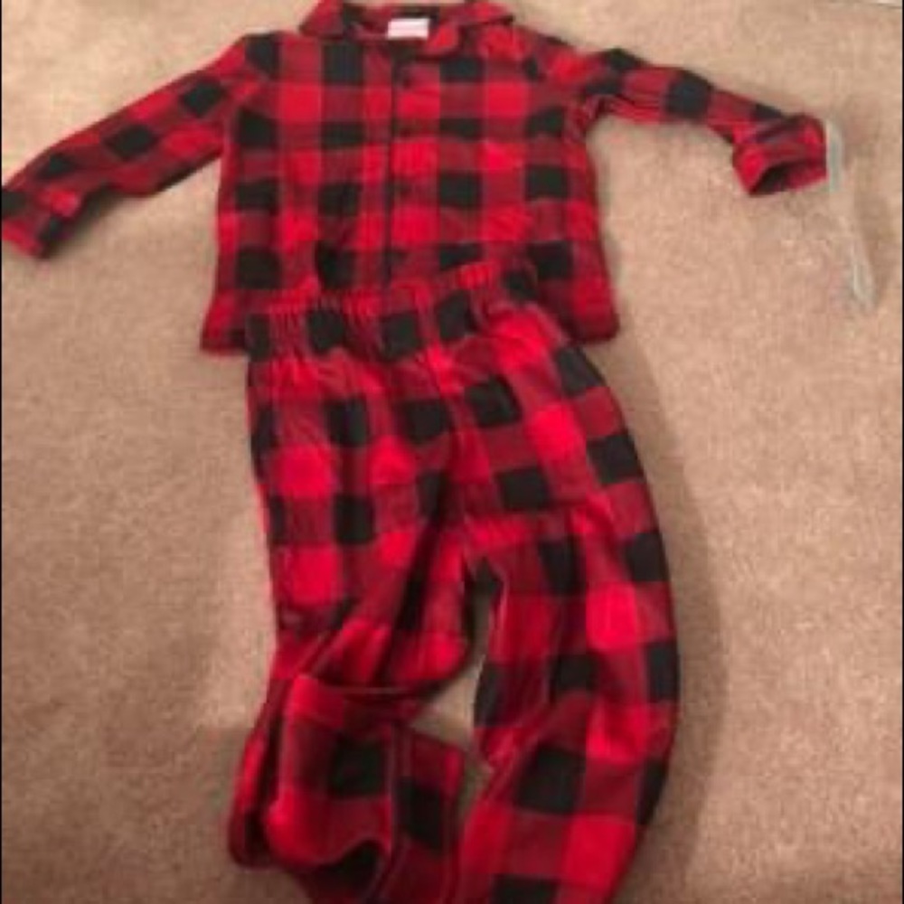 Red and black Christmas pajamas